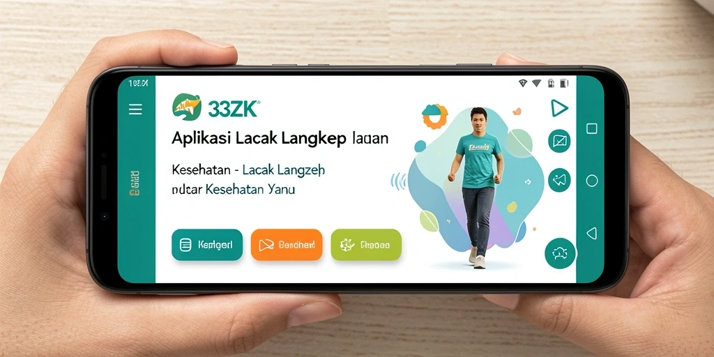 Tampilan antarmuka aplikasi Lacak Langkah 33ZK yang menarik dan fungsional.