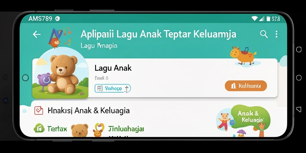 Tampilan antarmuka <strong>AMS789</strong> yang ceria dan ramah anak.