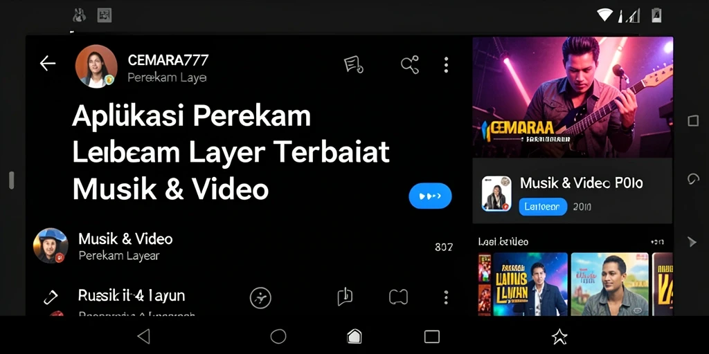 Antarmuka CEMARA777 yang sederhana dan intuitif untuk perekaman layar.