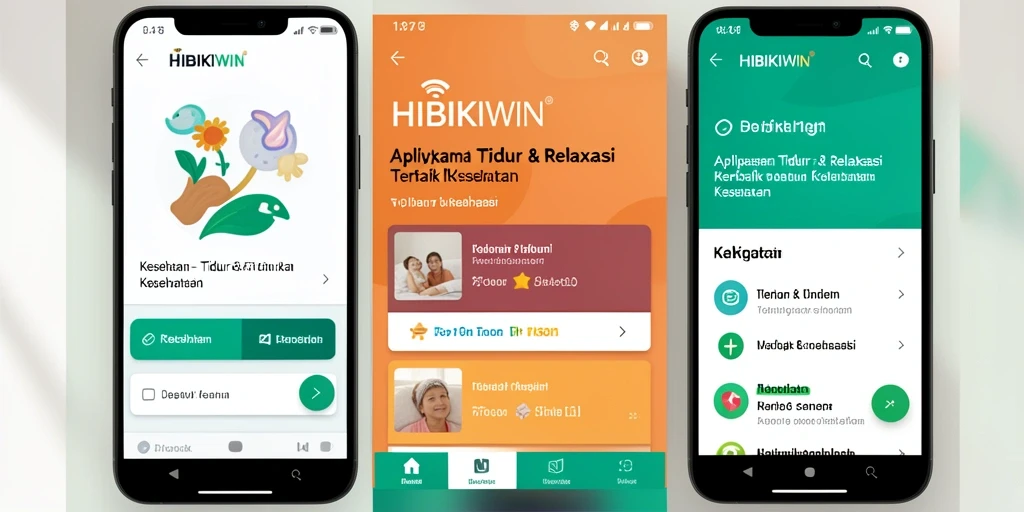 Antarmuka HIBIKIWIN yang menenangkan untuk tidur lebih berkualitas.