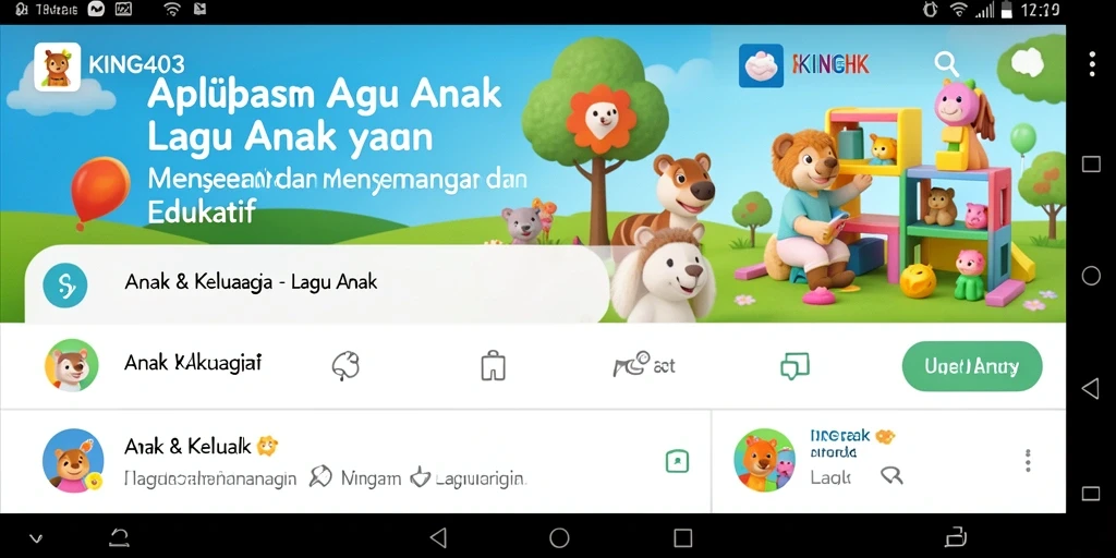 Tampilan antarmuka KING403 yang mudah digunakan untuk anak-anak.