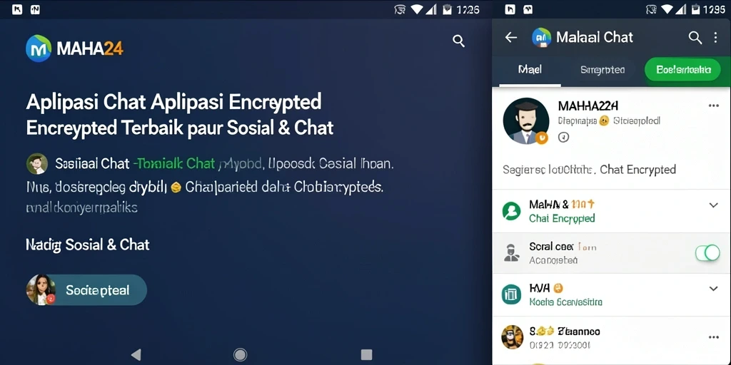 Antarmuka utama MAHA24 yang menampilkan fitur Chat Encrypted.