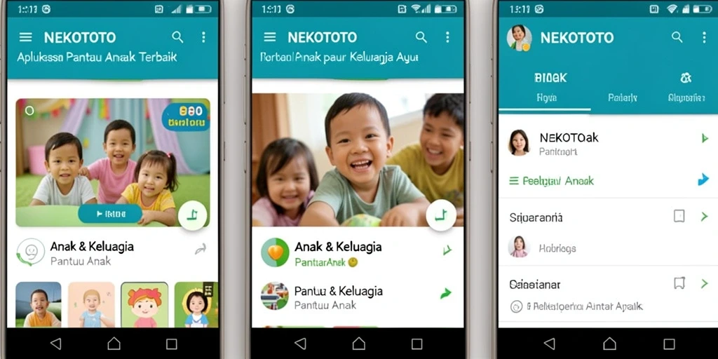 Tampilan utama aplikasi NEKOTOTO untuk memantau anak dengan mudah.