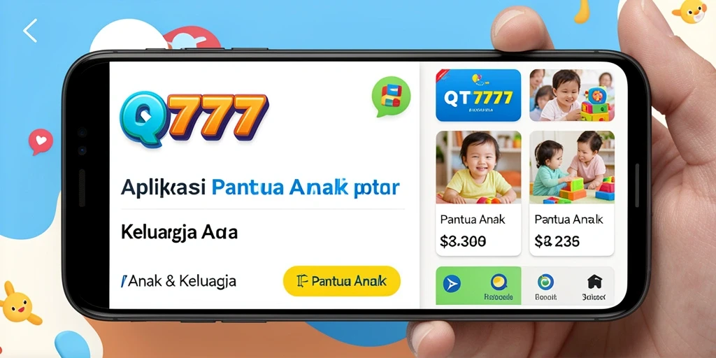 Tampilan antarmuka QT777 yang ramah anak dan mudah digunakan.