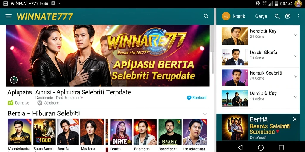Tampilan antarmuka aplikasi WINRATE777 yang modern dan menarik.