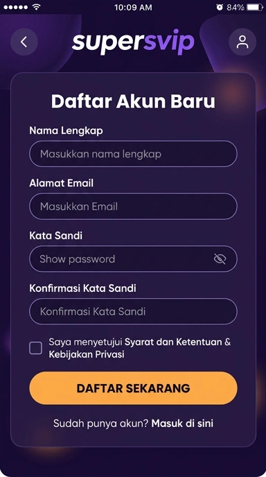 Buat Akun Baru Supersvip di Android Anda